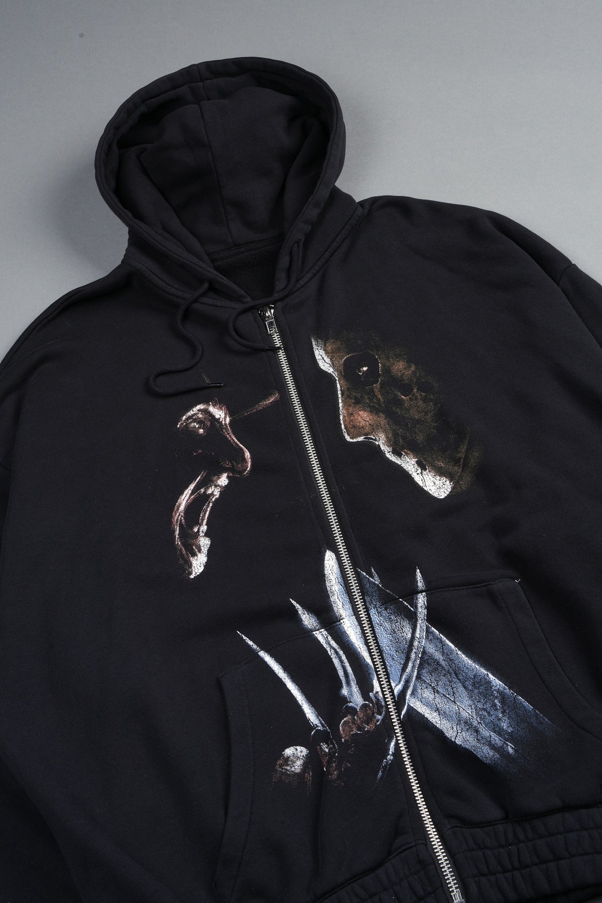 Freddy Vs Jason Chambers Zip Hoodie In Black