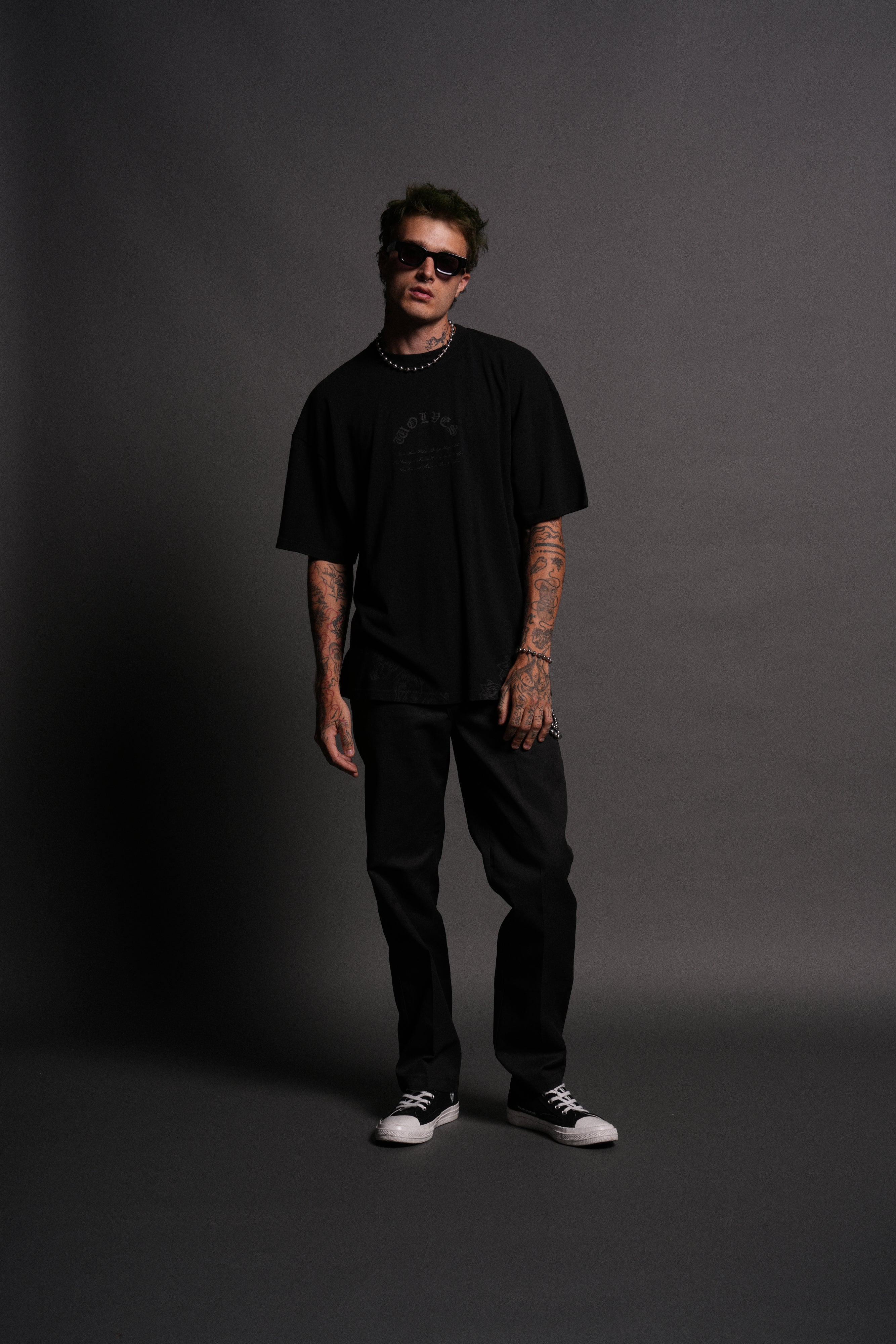 Darc Batman "Side By Side" Series Premium Oversized Tee in Black