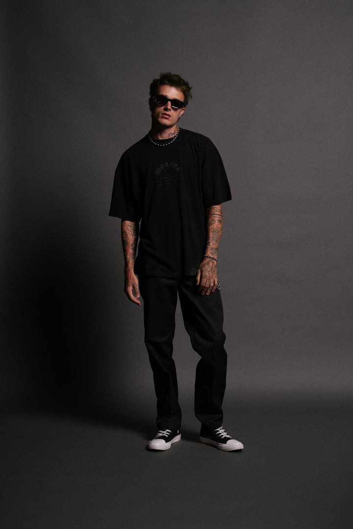 Darc Batman "Side By Side" Series Premium Oversized Tee in Black