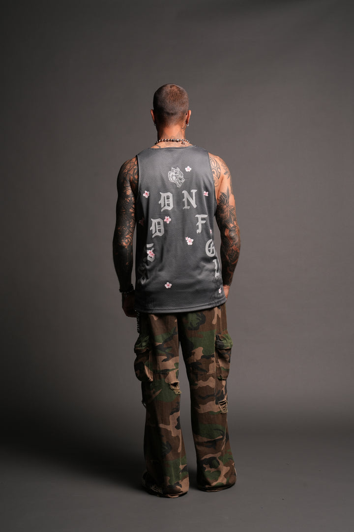 Shadow Blossom Reversible Bball Jersey In Slate Gray / All Of Us Camo