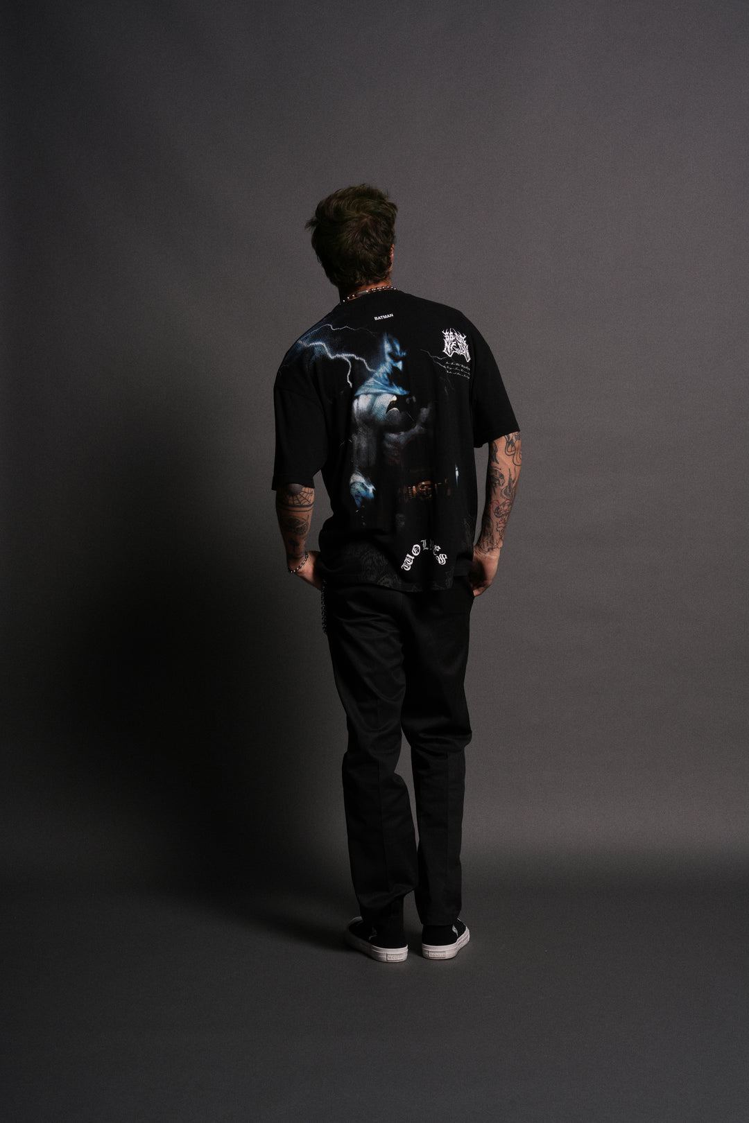 Darc Batman "Side By Side" Series Premium Oversized Tee in Black