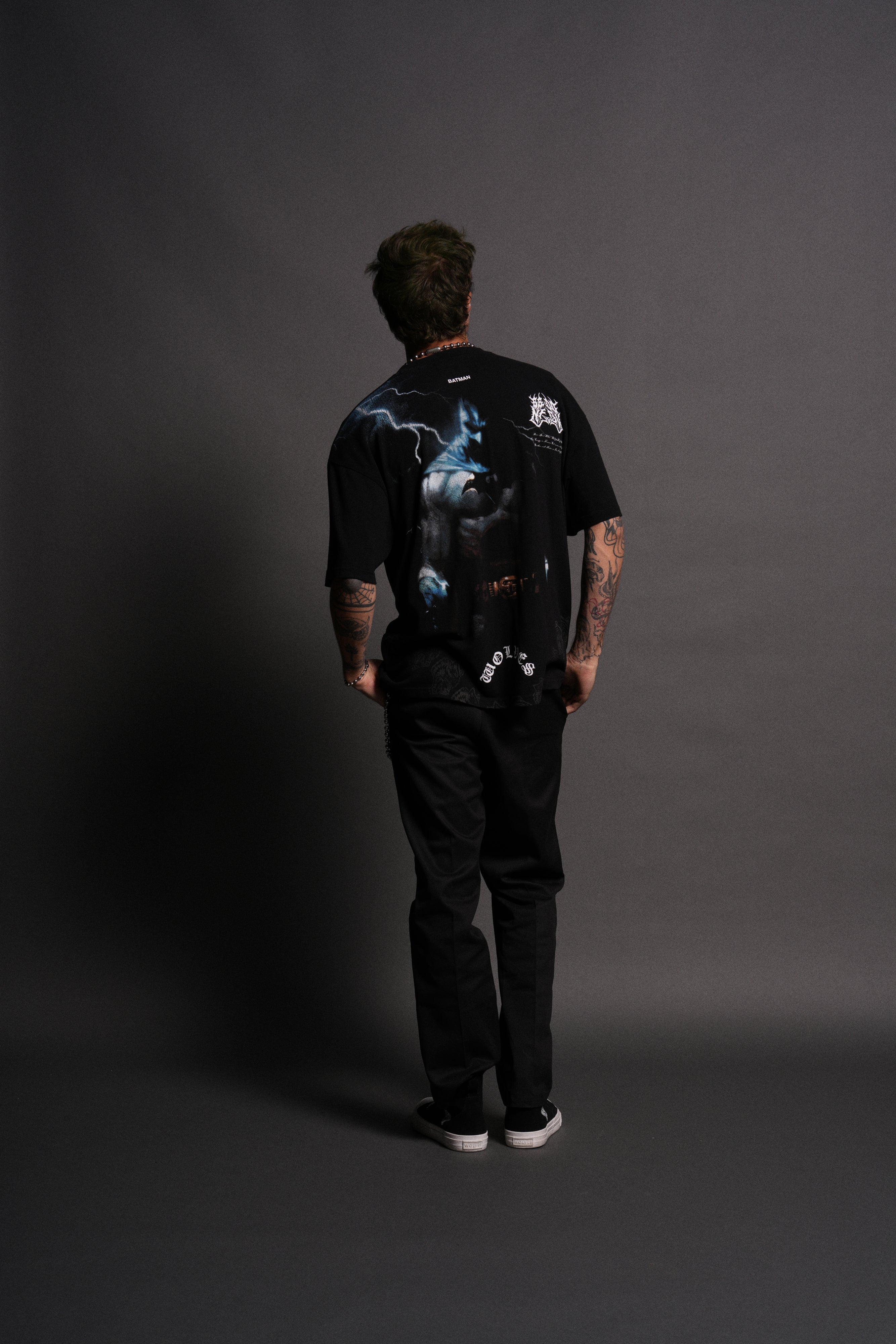Darc Batman "Side By Side" Series Premium Oversized Tee in Black