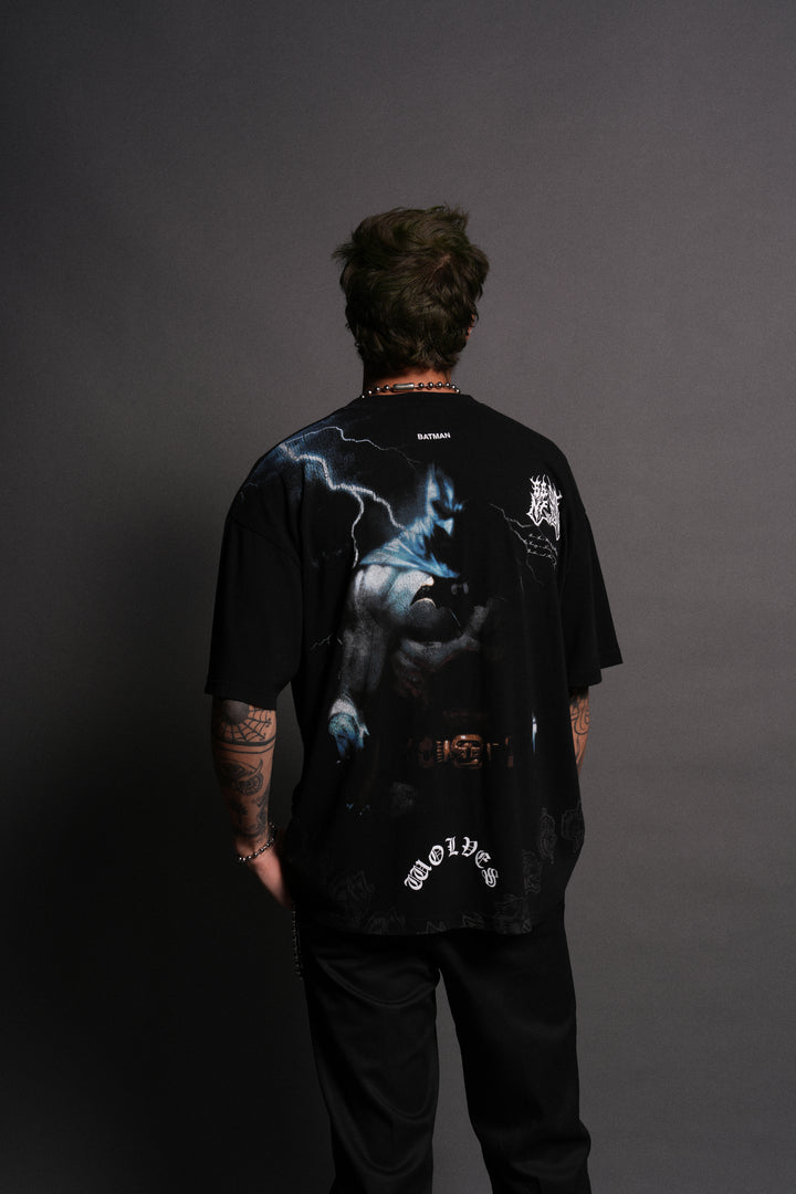 Darc Batman "Side By Side" Series Premium Oversized Tee in Black