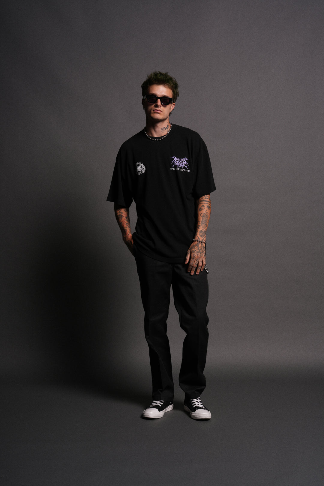 Darkness Descends "Premium" Oversized Tee in Black
