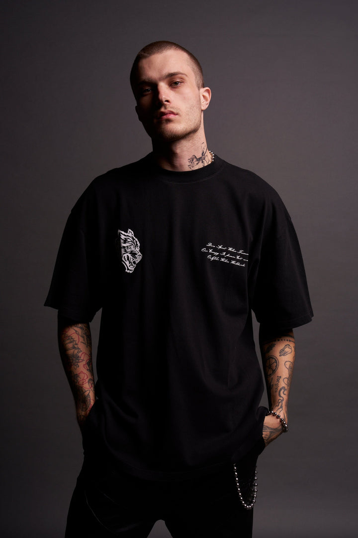 Fear Is My Ally "Premium" Oversized Tee in Black