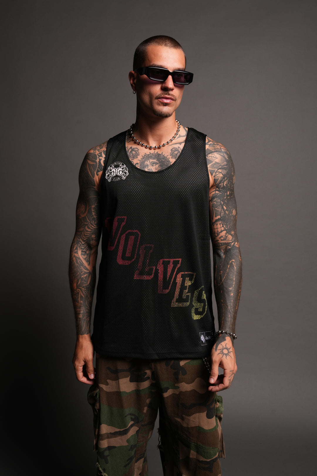 Infernal Club Reversible Bball Jersey In Black/Cream