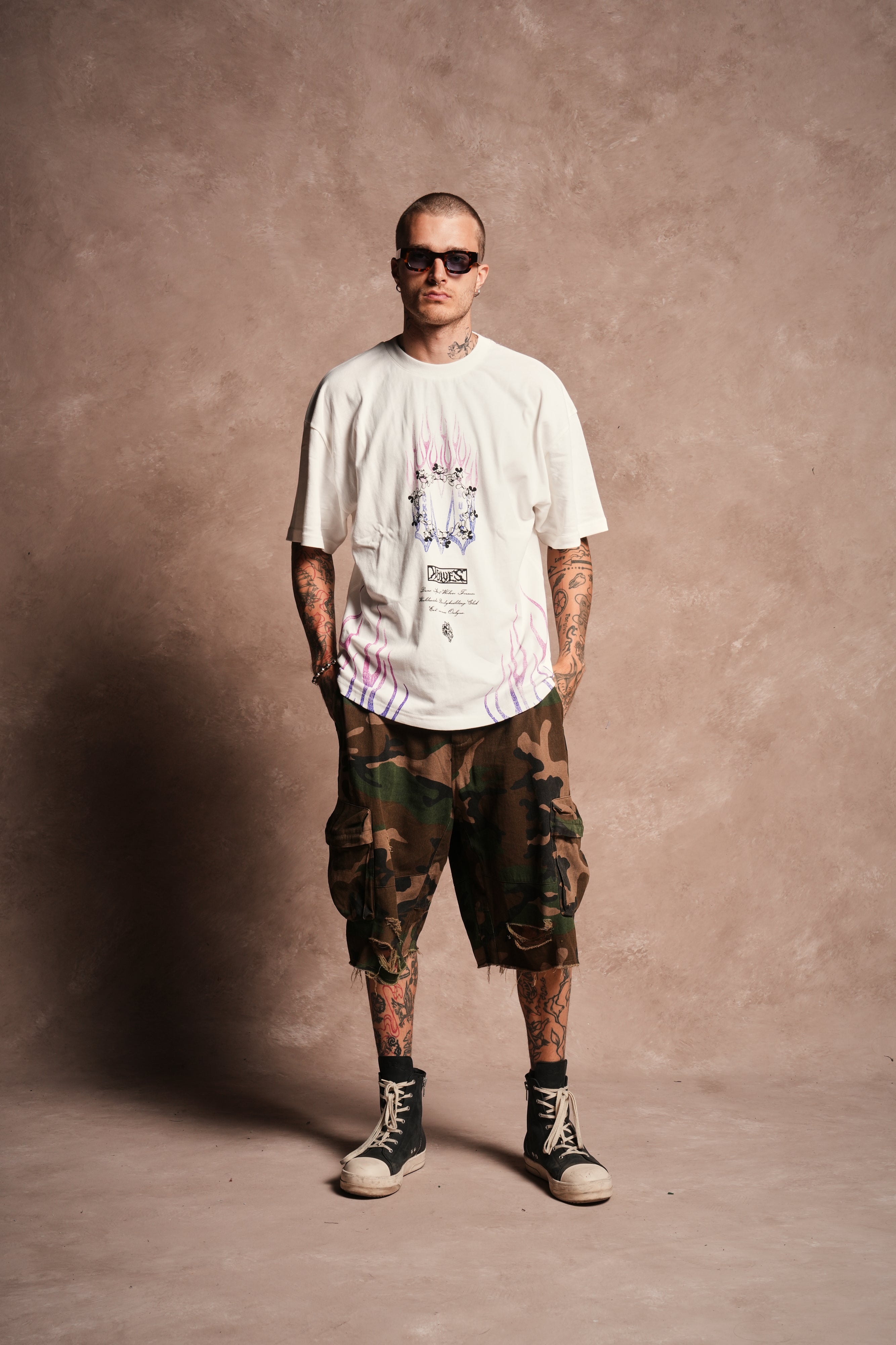 Mickey Forever Premium Oversized Tee in Cream