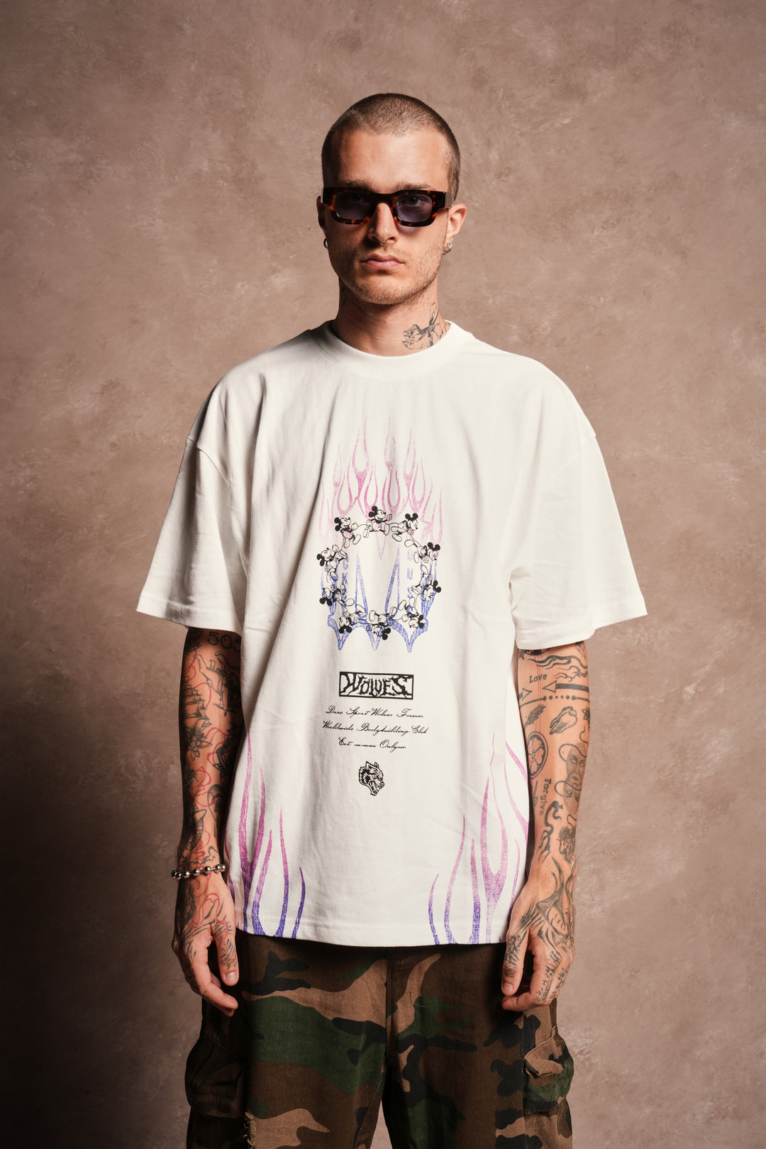 Mickey Forever Premium Oversized Tee in Cream
