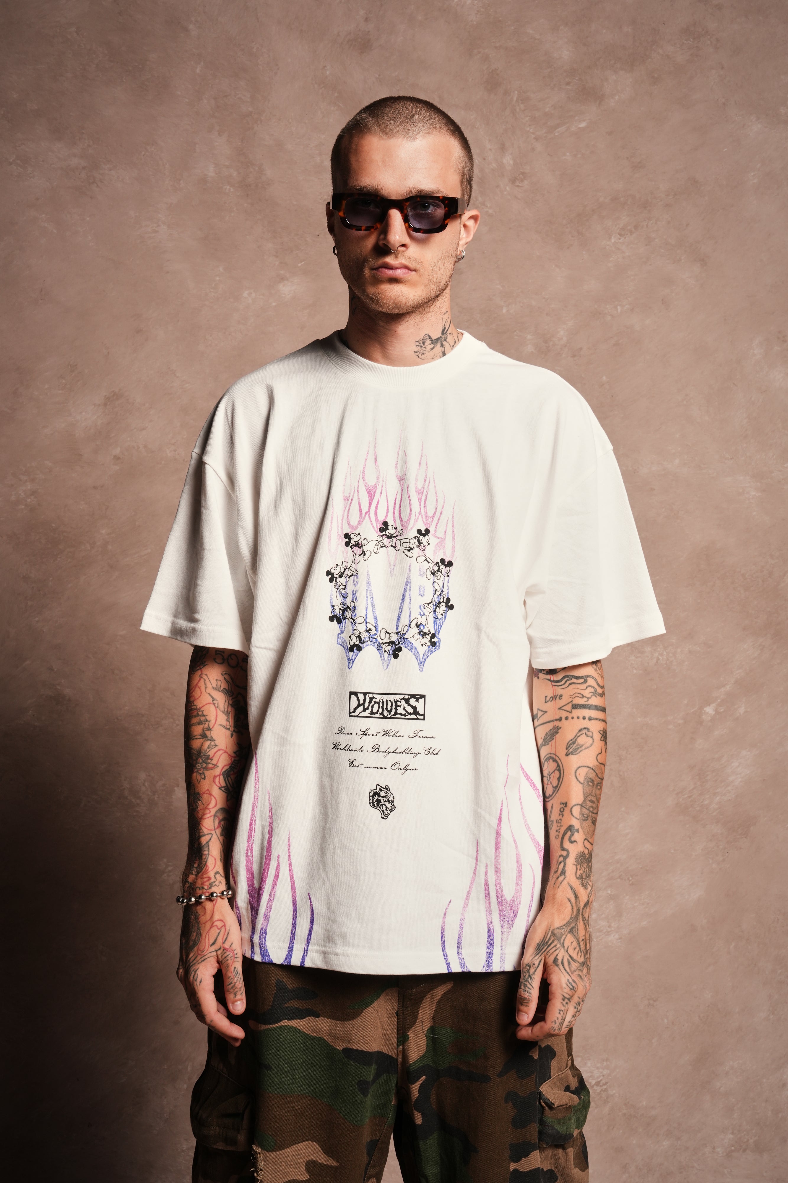 Mickey Forever Premium Oversized Tee in Cream