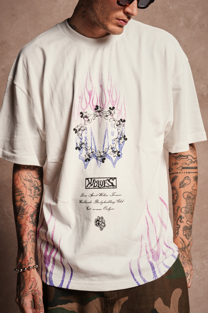 Mickey Forever Premium Oversized Tee in Cream