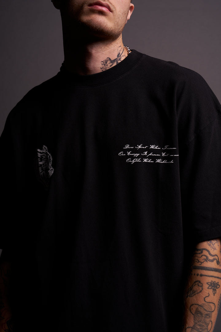 Fear Is My Ally "Premium" Oversized Tee in Black