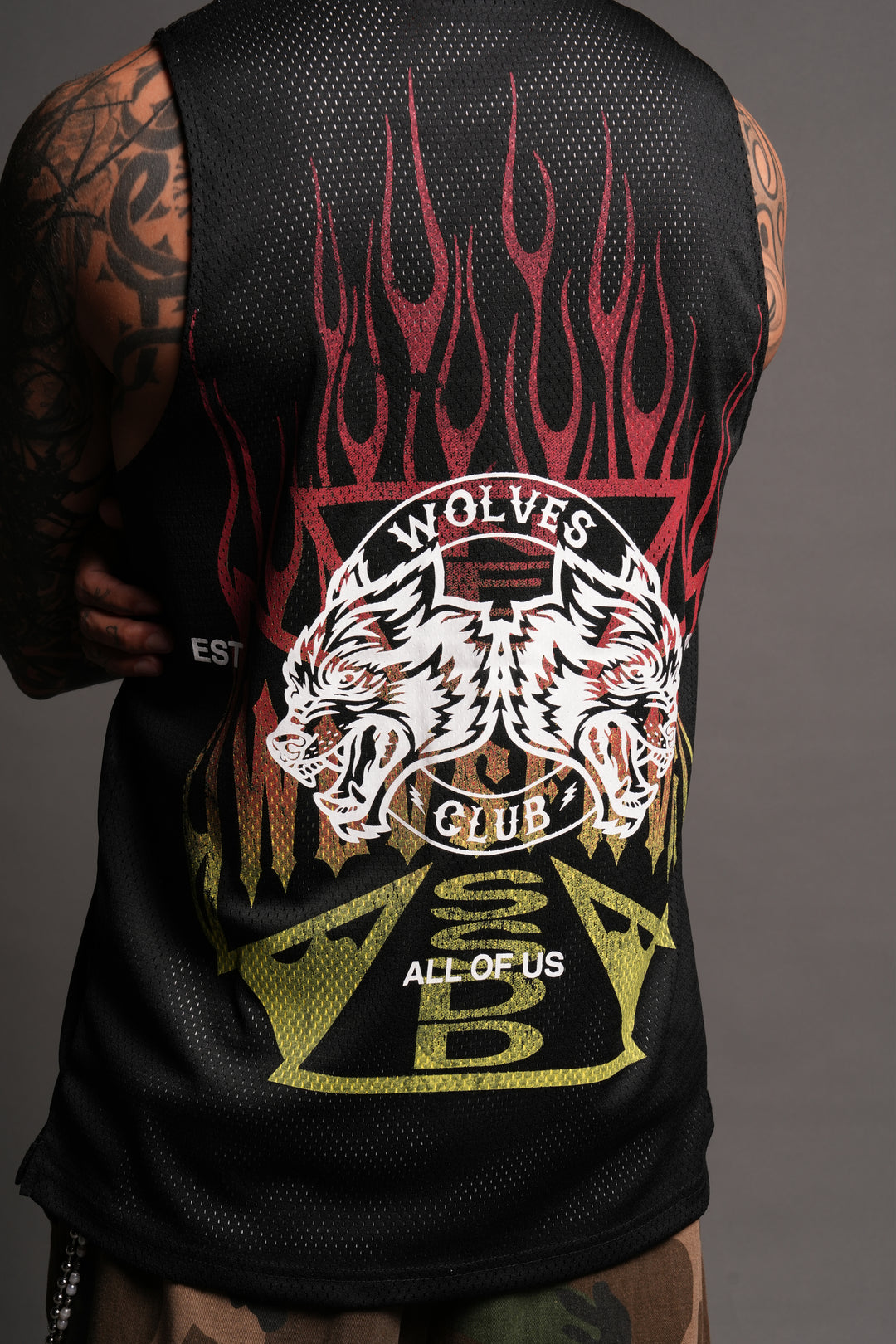Infernal Club Reversible Bball Jersey In Black/Cream