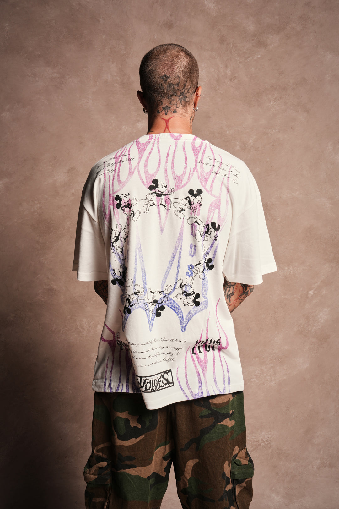 Mickey Forever Premium Oversized Tee in Cream