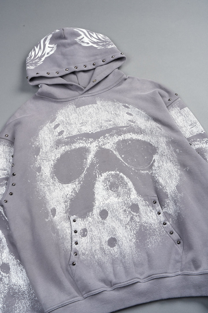 Jason Forever Cornell Hoodie In Dove Gray Drift Wash