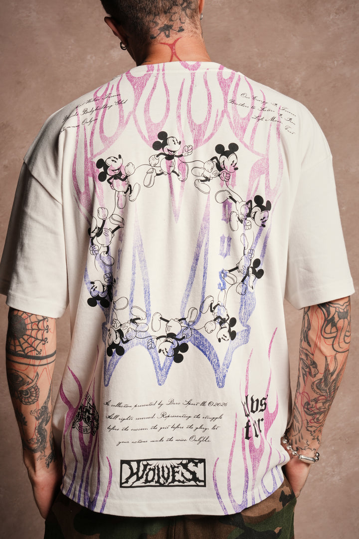 Mickey Forever Premium Oversized Tee in Cream