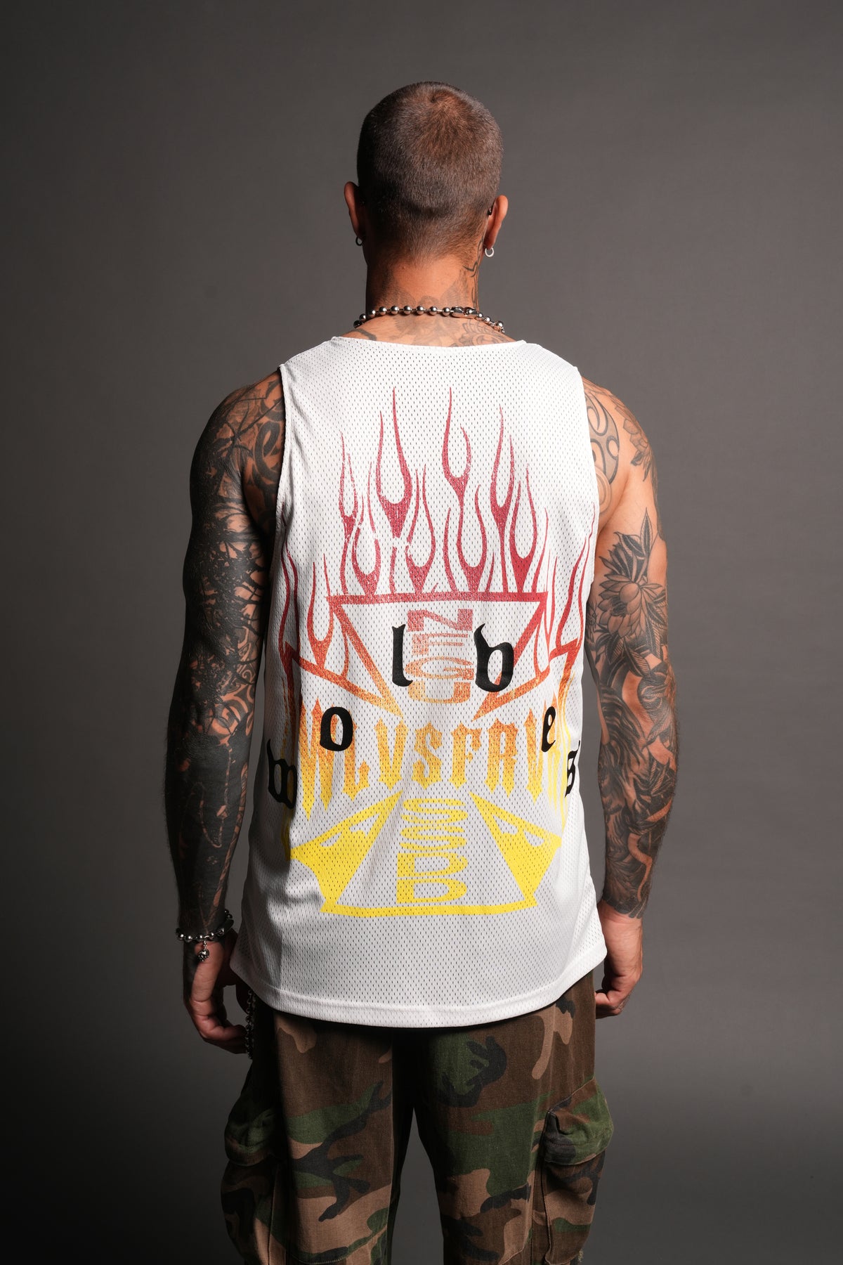 Infernal Club Reversible Bball Jersey In Black/Cream