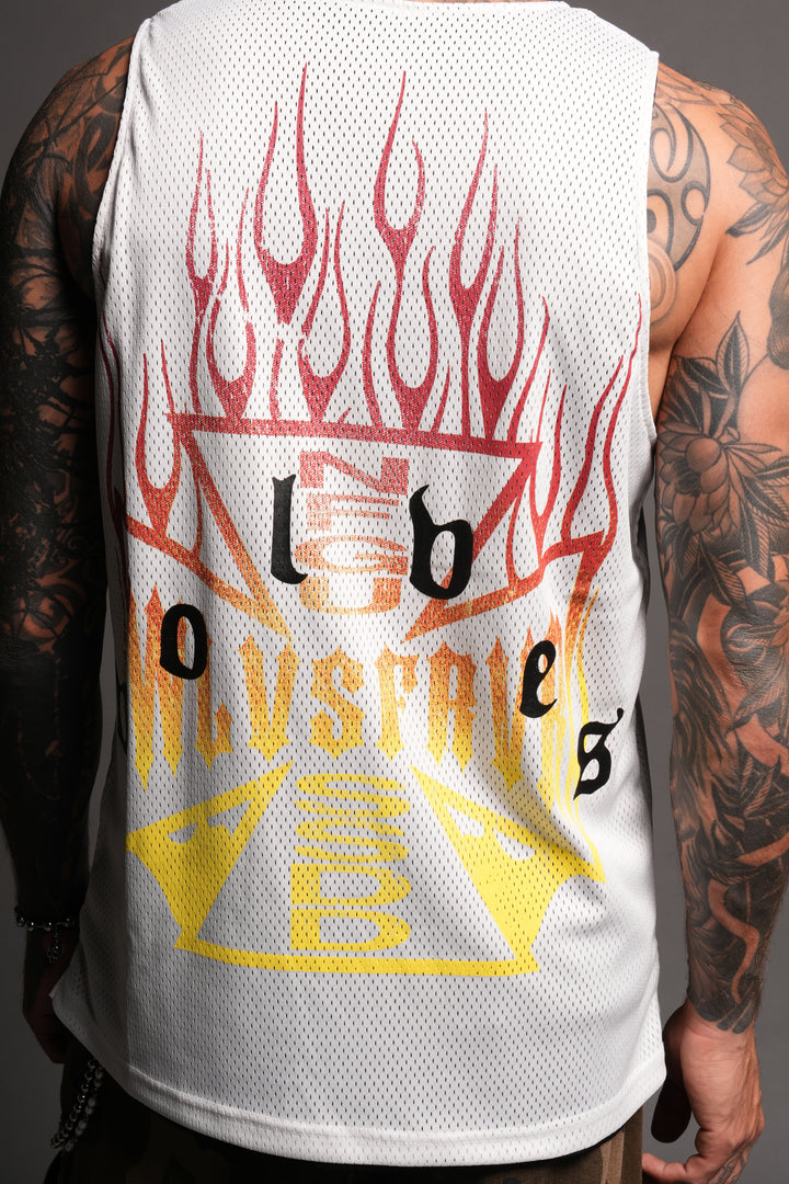 Infernal Club Reversible Bball Jersey In Black/Cream
