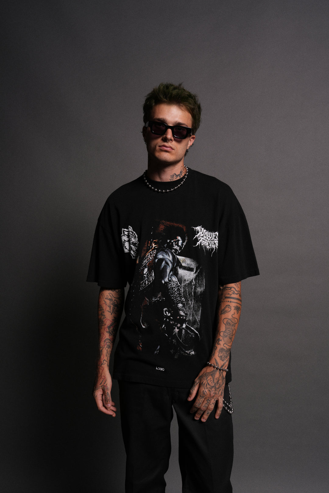 Lobo "Premium" Oversized Tee in Black