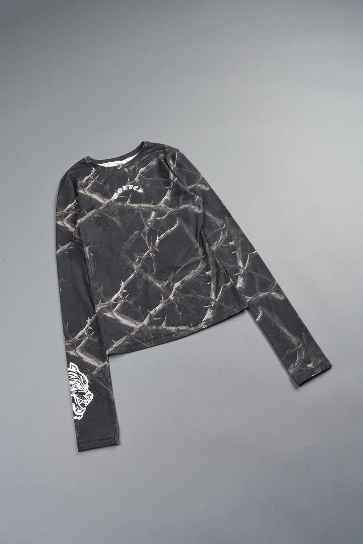 Hesh Chopper Eden Ls Tee In Darc Thorns