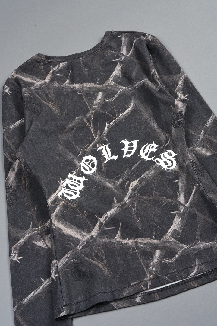 Hesh Chopper Eden Ls Tee In Darc Thorns