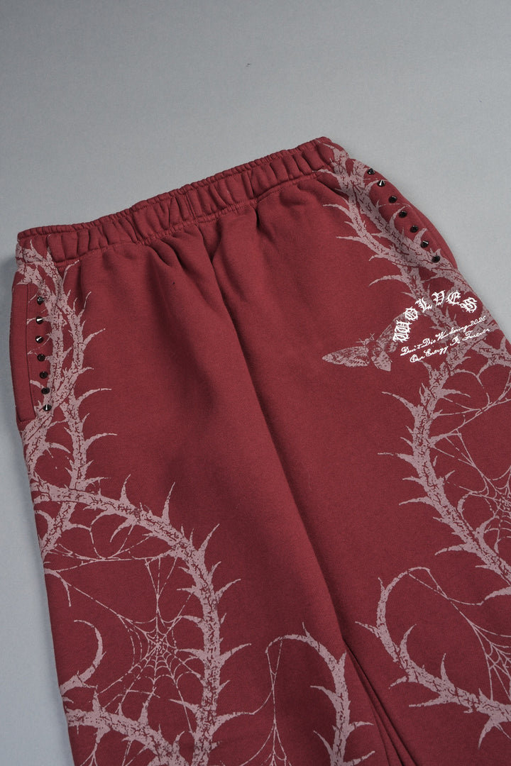 Hesh Chopper Thorns Big Cozy Sweats In Oxblood