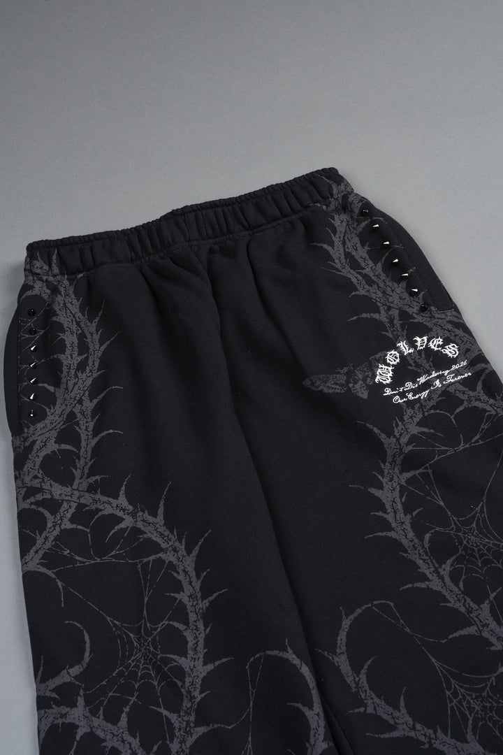 Hesh Chopper Thorns Big Cozy Sweats In Black