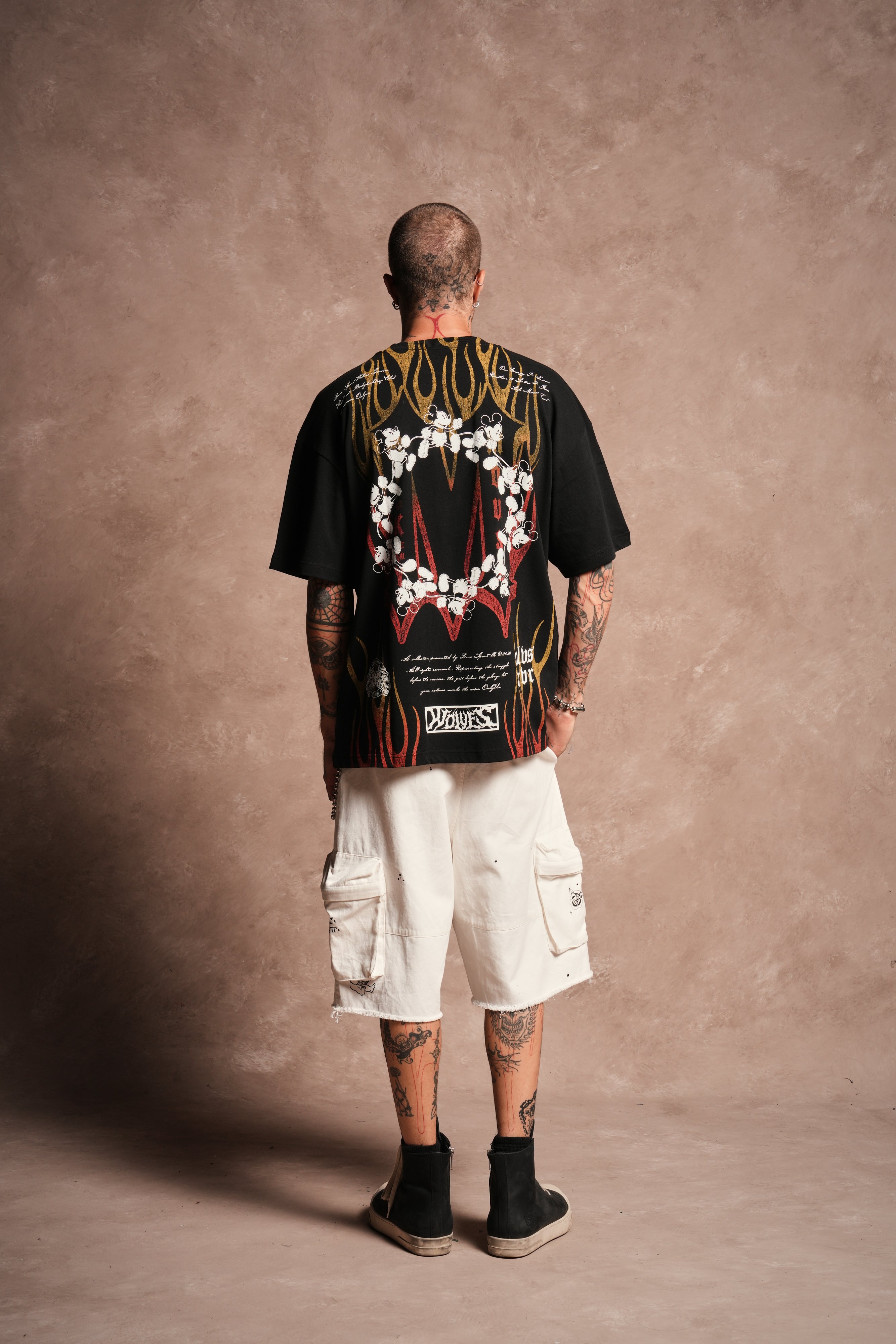 Darc Flash Duke Cargo Shorts in Cream