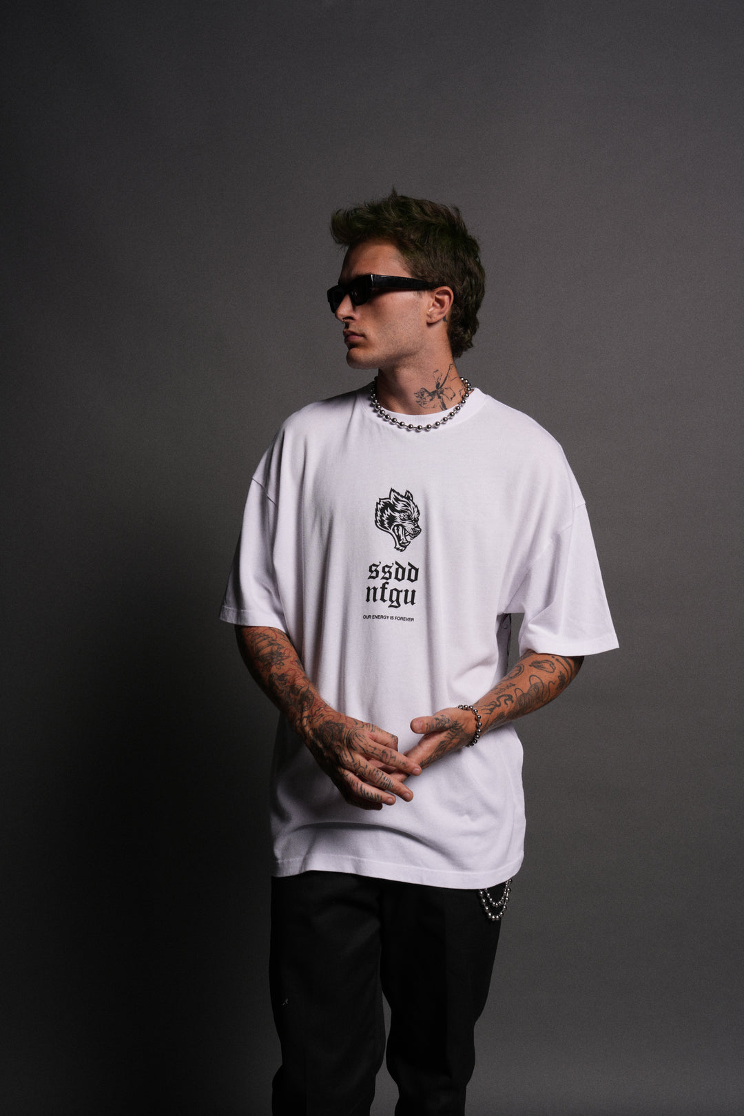 Them "Premium" Oversized Tee in White