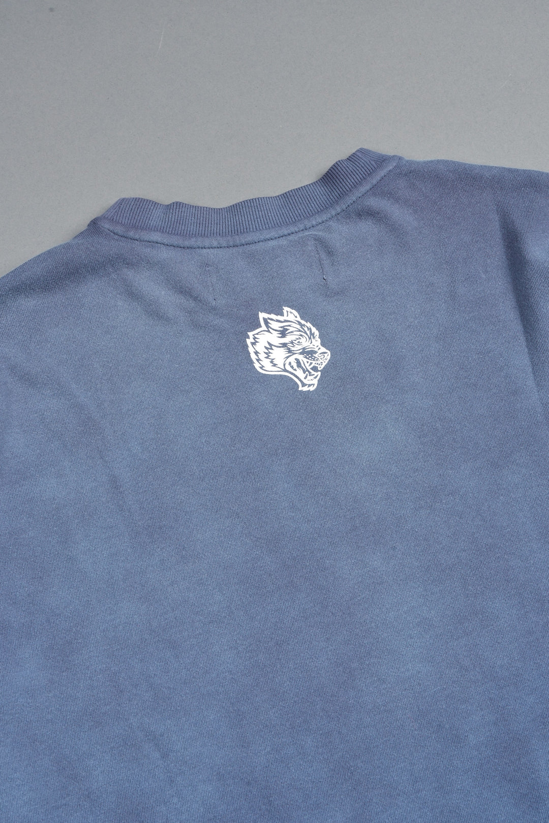 Studded Mantra Premium Oversized Tee In Storm Blue Super Sun Fade