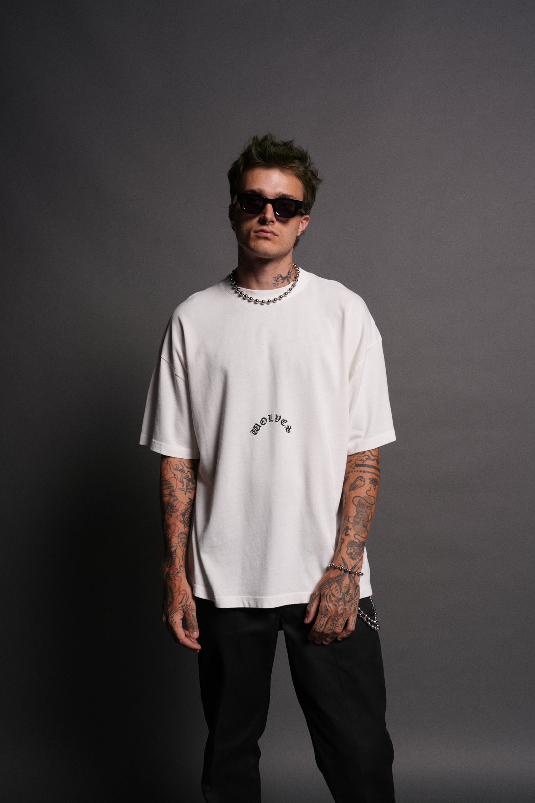 Smile "Premium" Oversized Tee in Cream