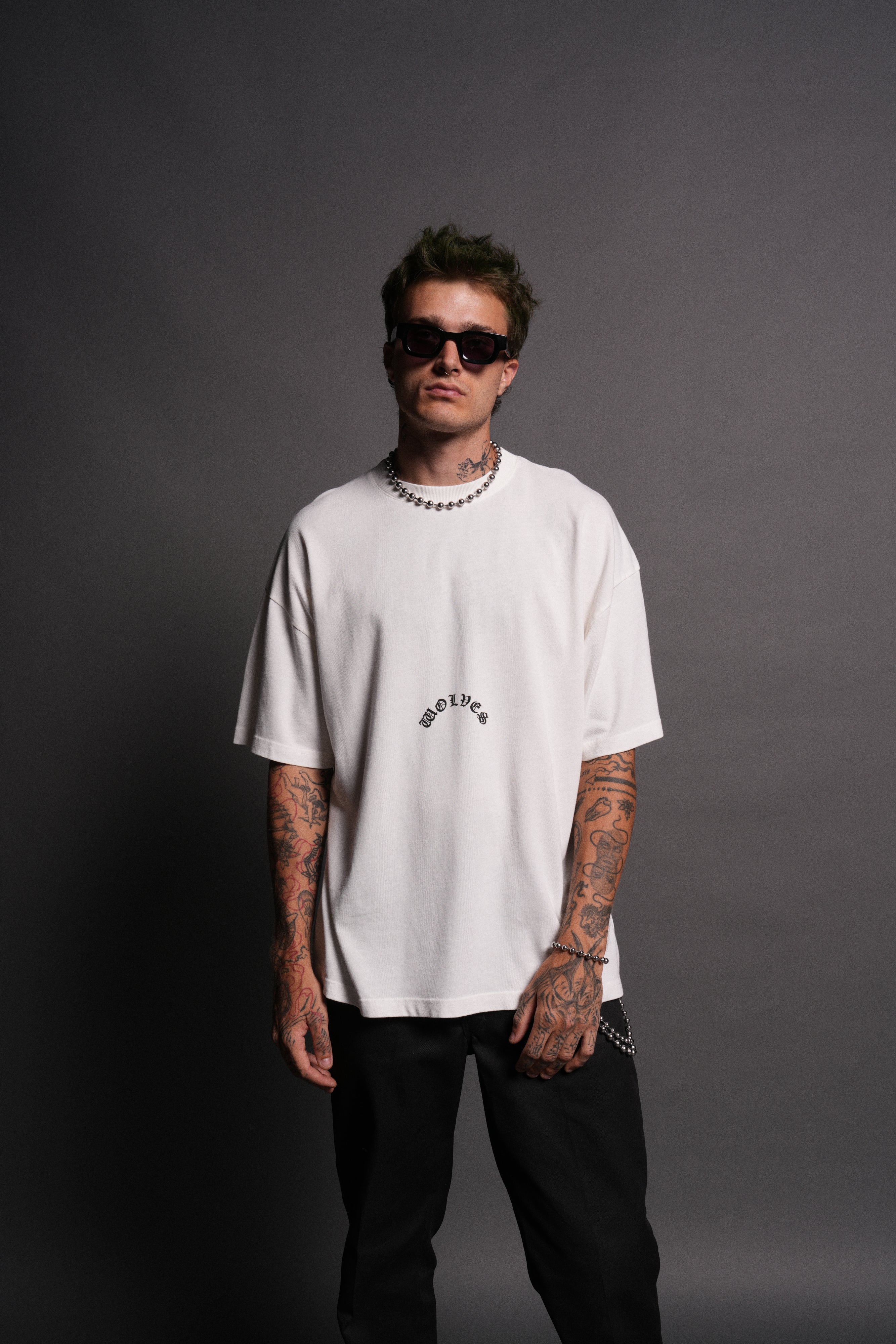 Smile "Premium" Oversized Tee in Cream