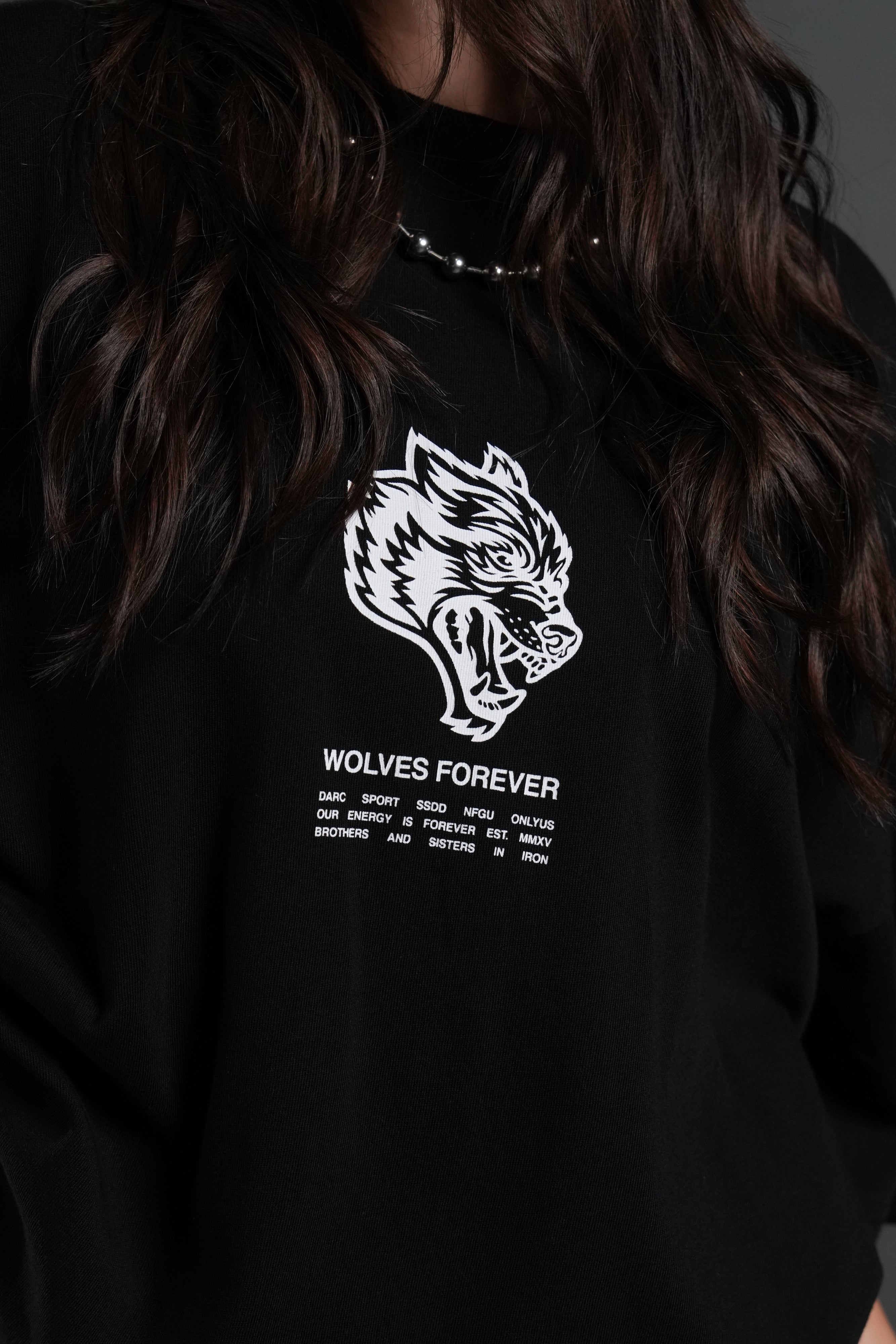 Wolves Have Your Back "Premium" Oversized Tee in Black