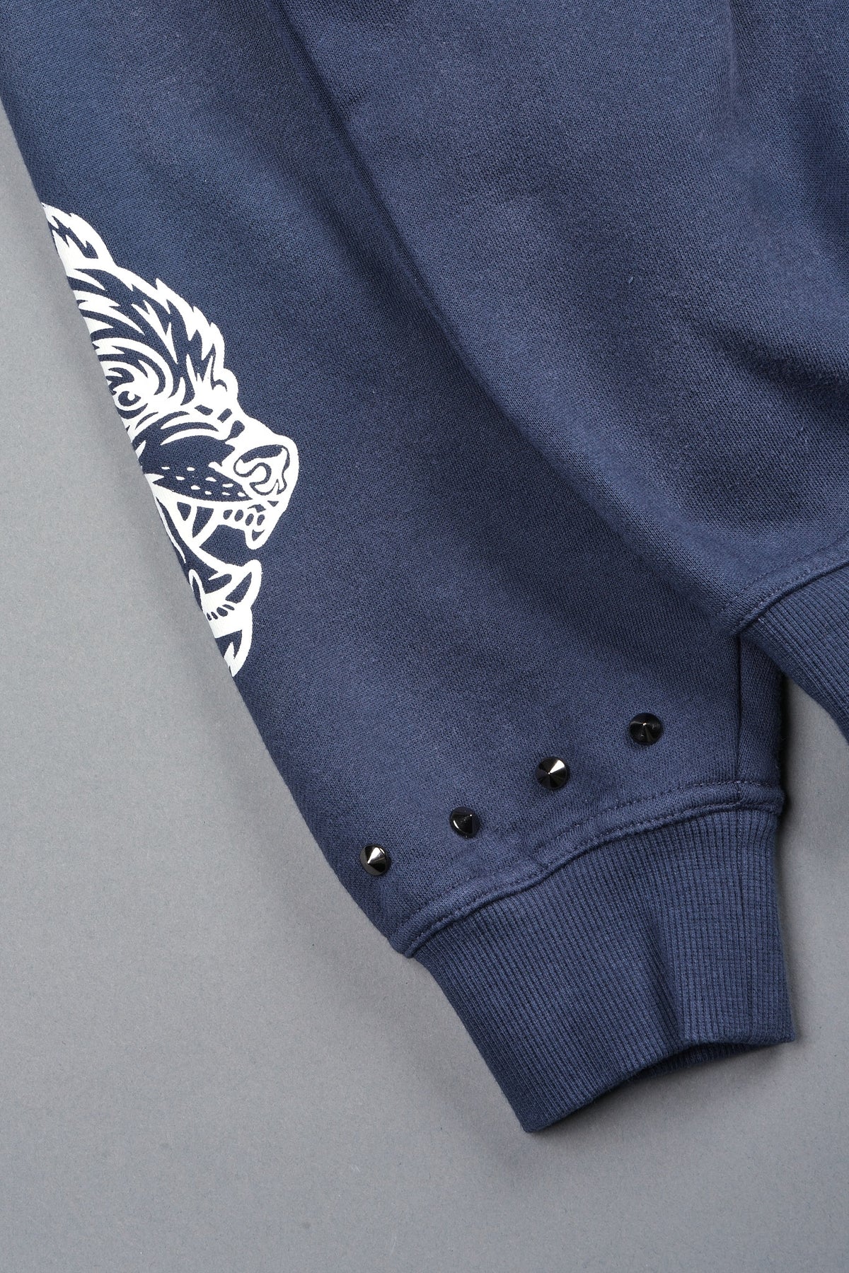 Studded Mantra Bishop Hoodie In Storm Blue Super Sun Fade
