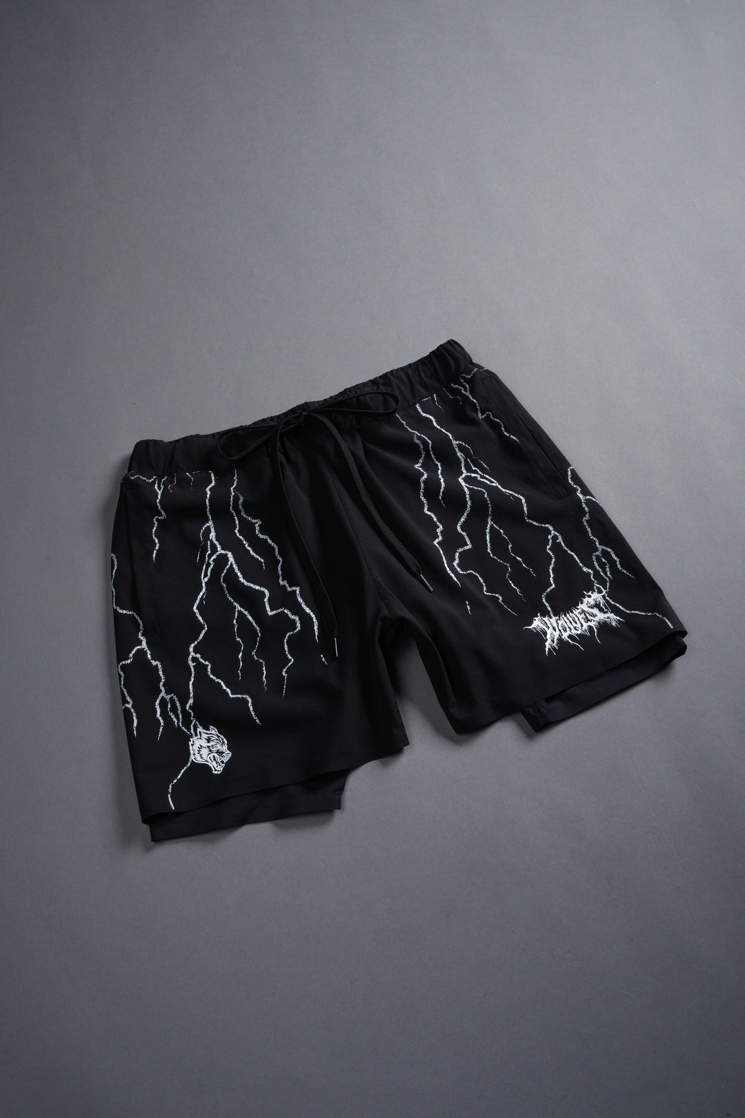 Wolves Storm Compression Shorts in Black