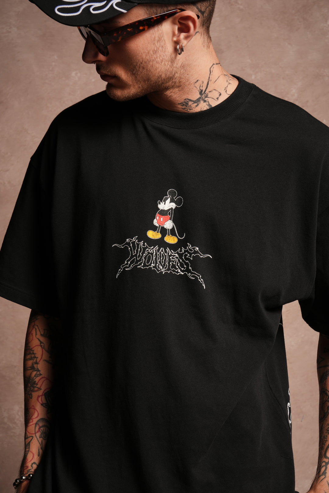 Mickey Wlvsfrvr Premium Oversized Tee in Black