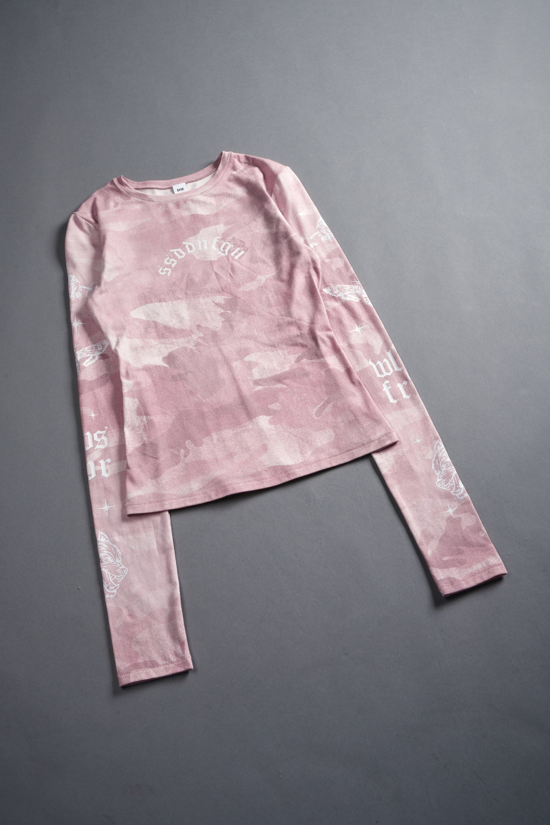 FRVR in the Stars "Eden" L/S Tee in Blush Vintage Woodland Camo