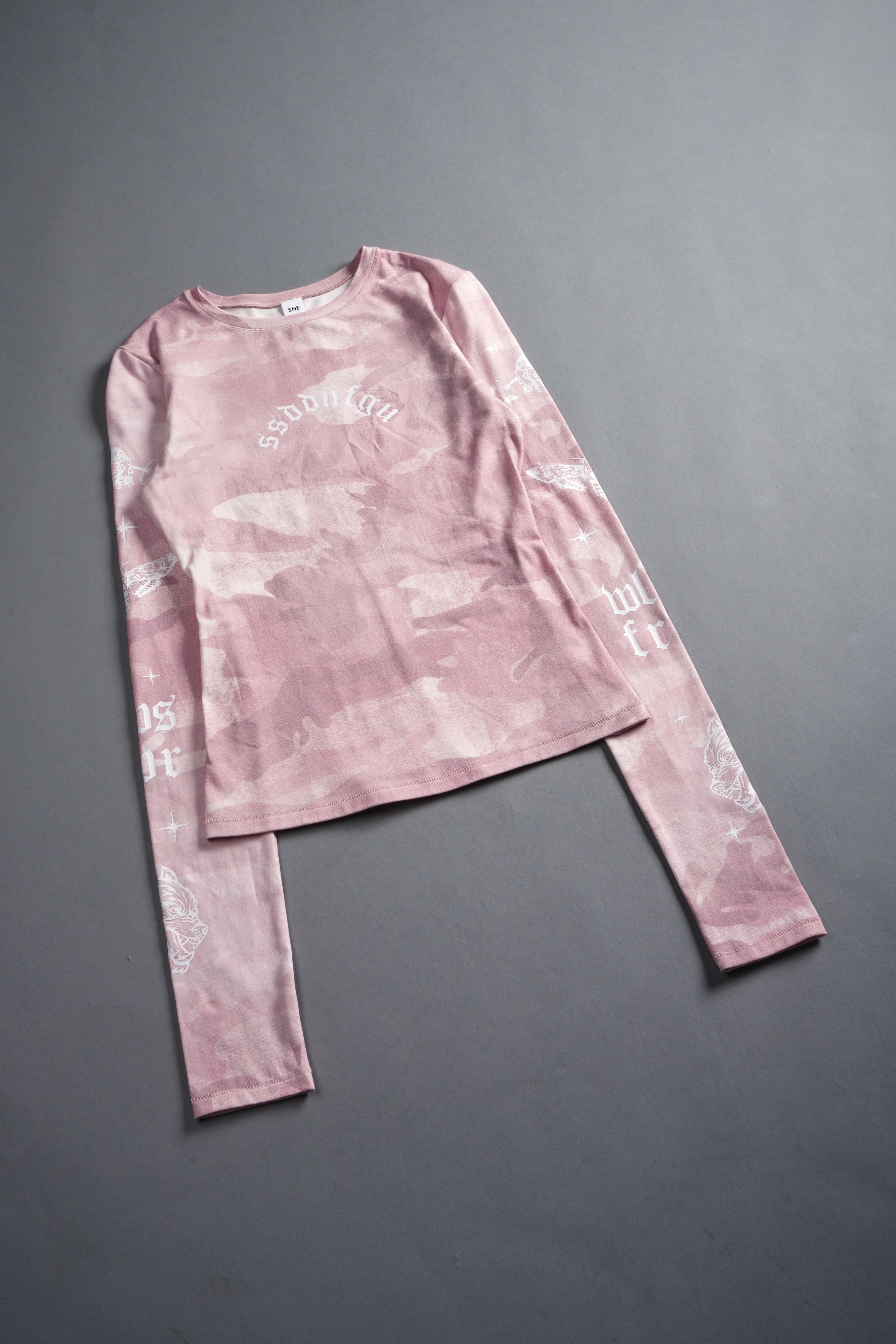 FRVR in the Stars "Eden" L/S Tee in Blush Vintage Woodland Camo