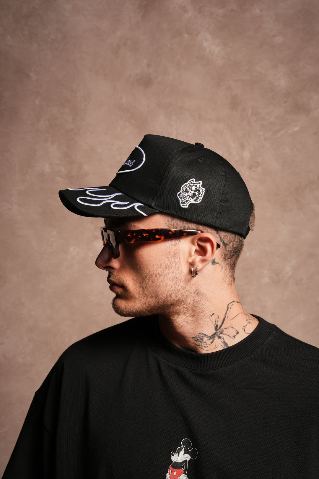 Big Bad Wolf 5 Panel Hat in Black