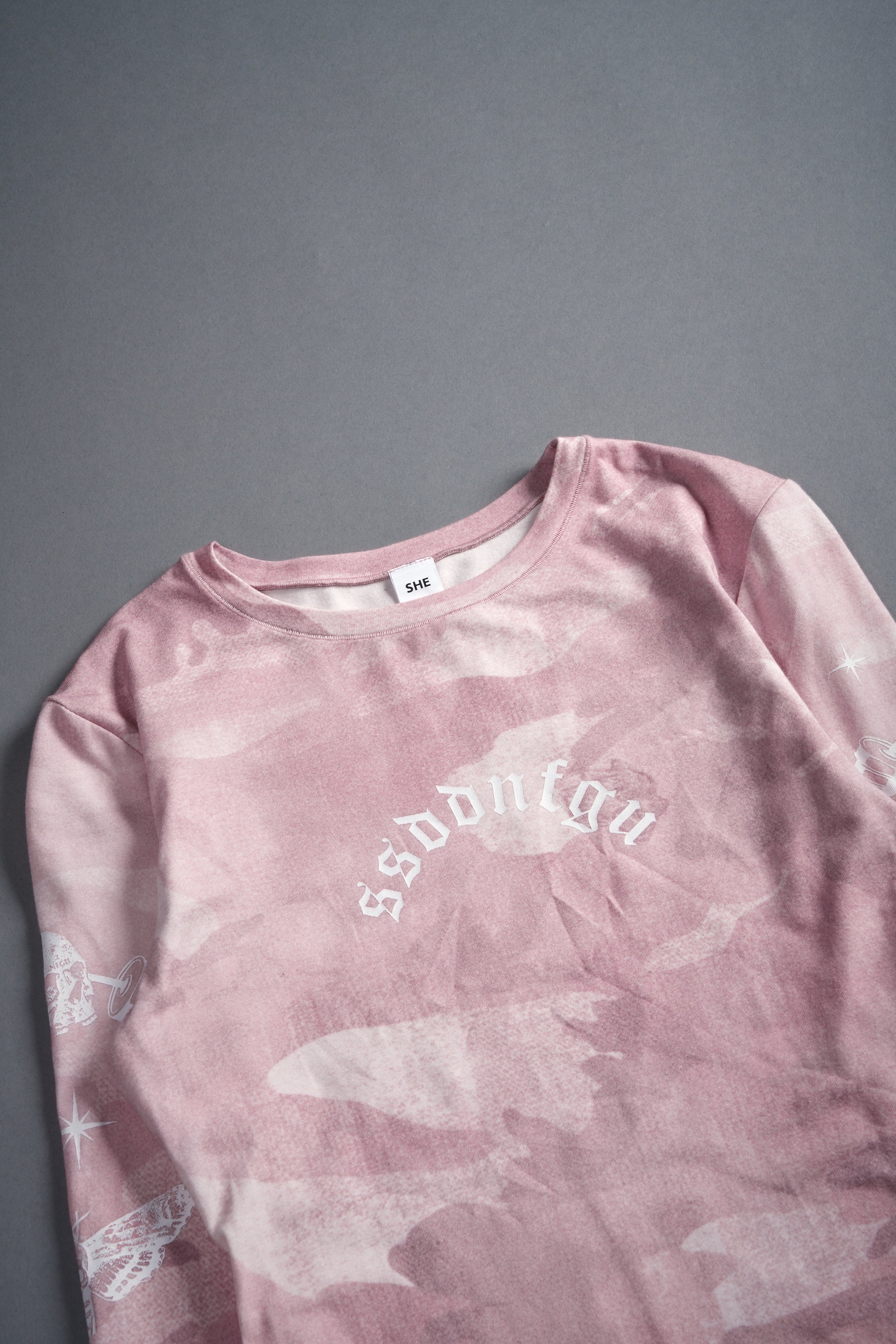 FRVR in the Stars "Eden" L/S Tee in Blush Vintage Woodland Camo