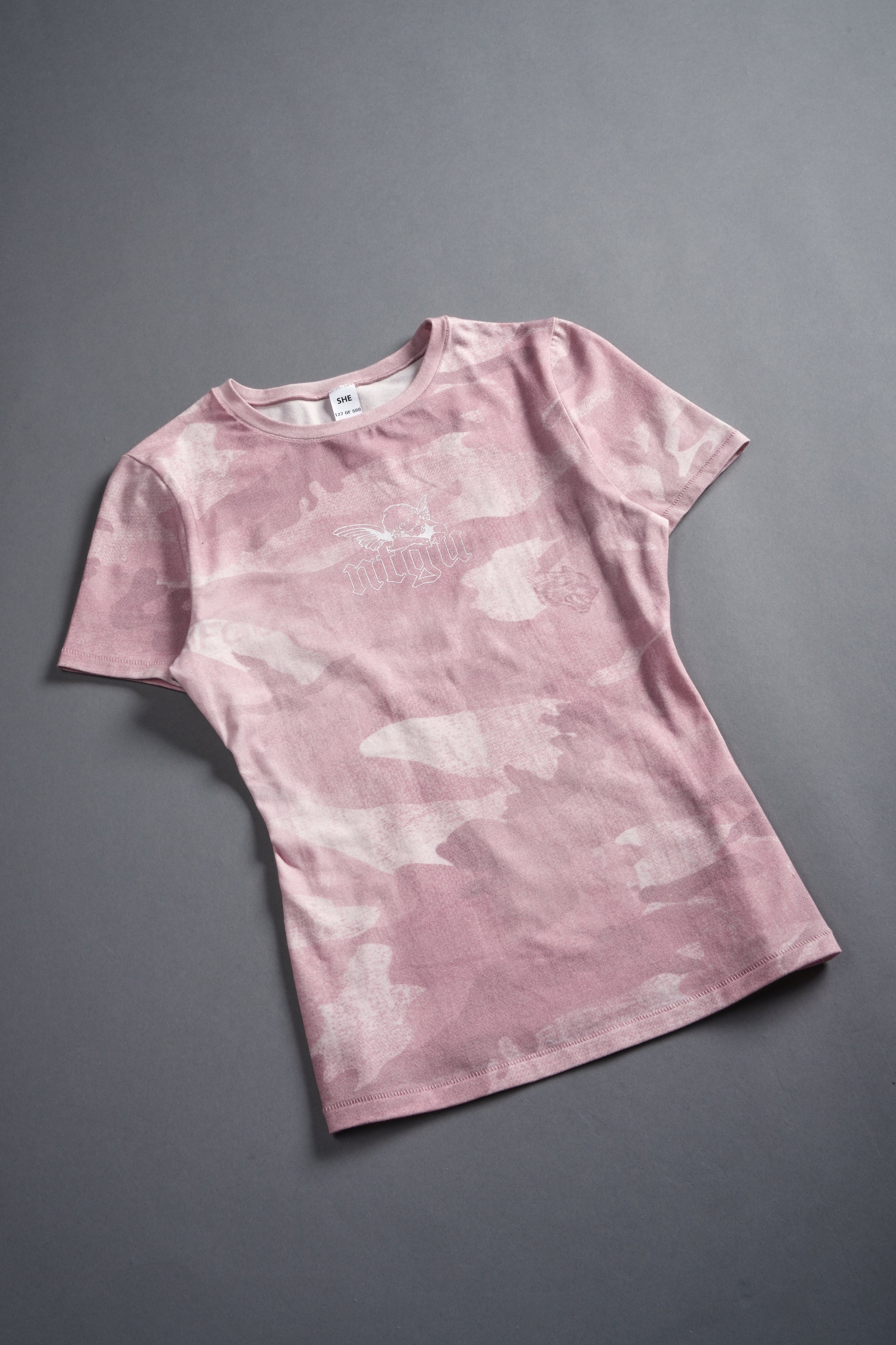 Cherub NFGU "Eden" S/S Tee in Blush Vintage Woodland Camo