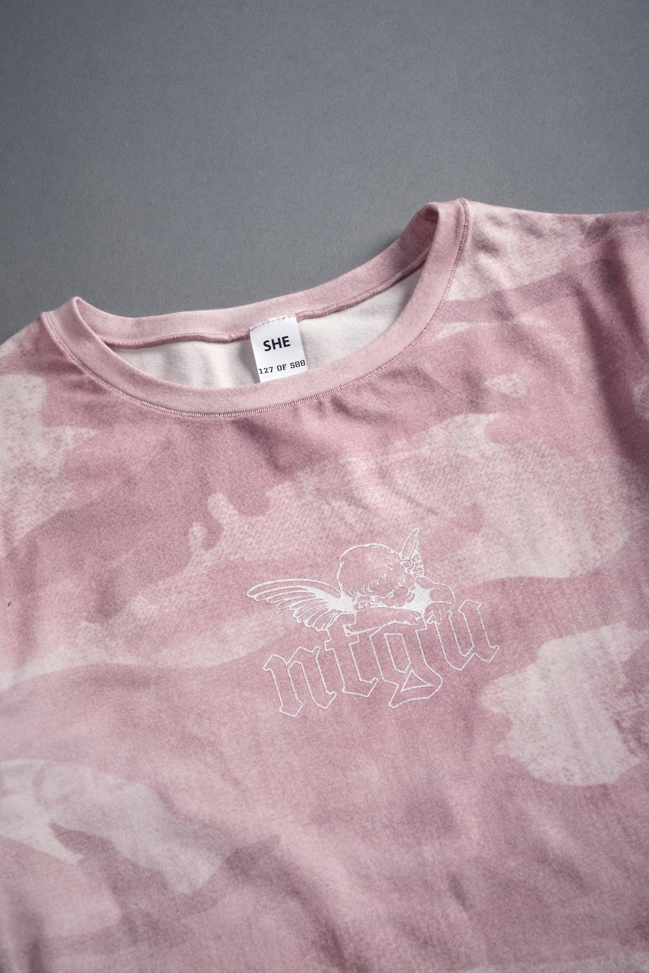 Cherub NFGU "Eden" S/S Tee in Blush Vintage Woodland Camo