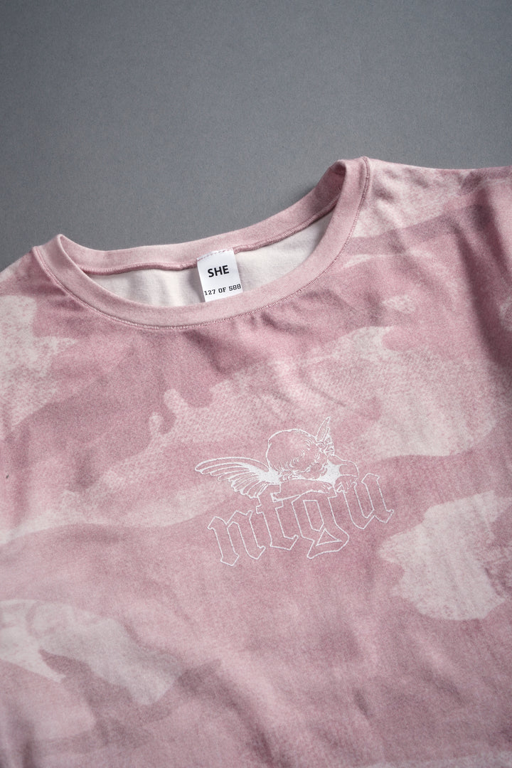 Cherub NFGU "Eden" S/S Tee in Blush Vintage Woodland Camo