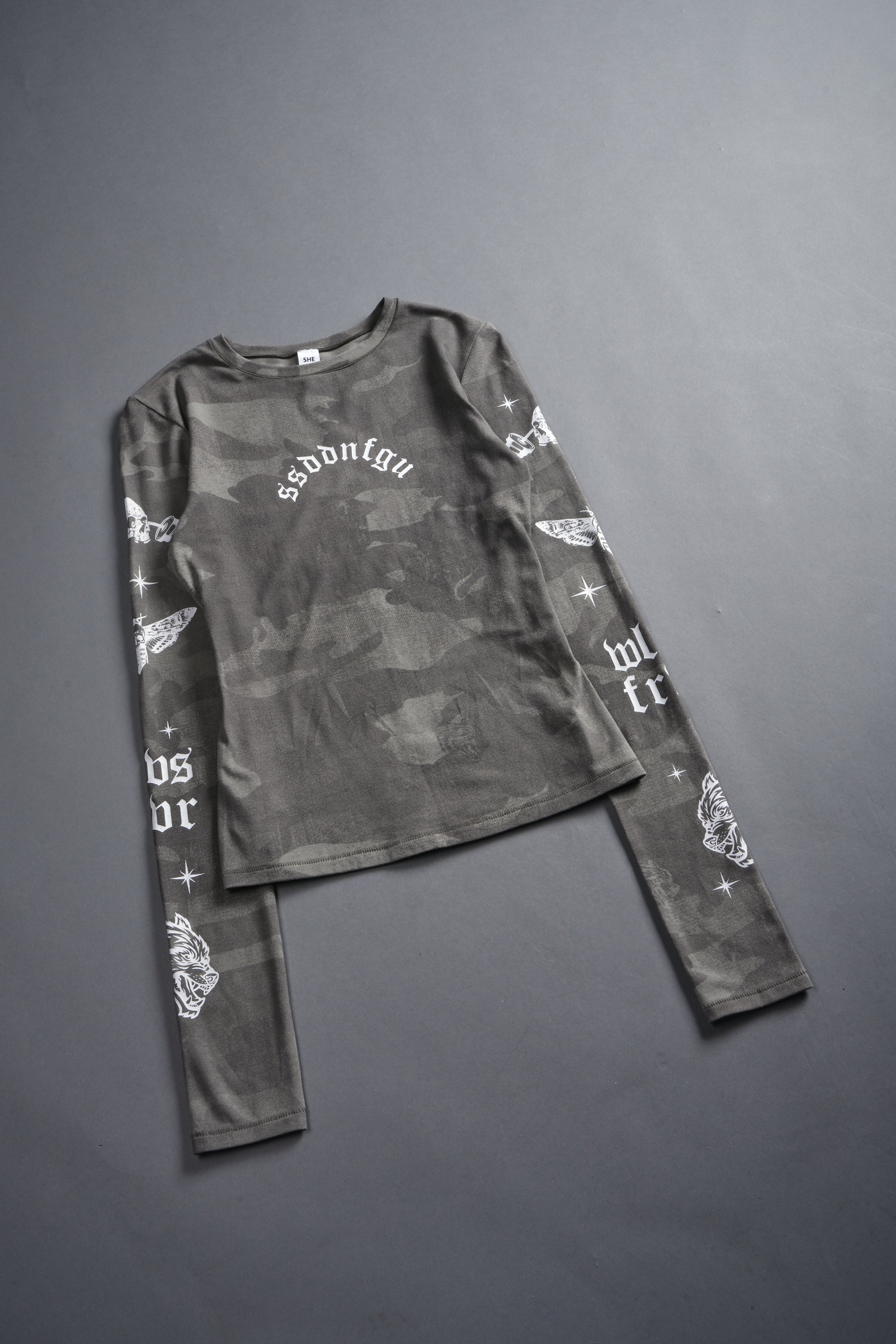 FRVR in the Stars "Eden" L/S Tee in Lush Vintage Woodland Camo