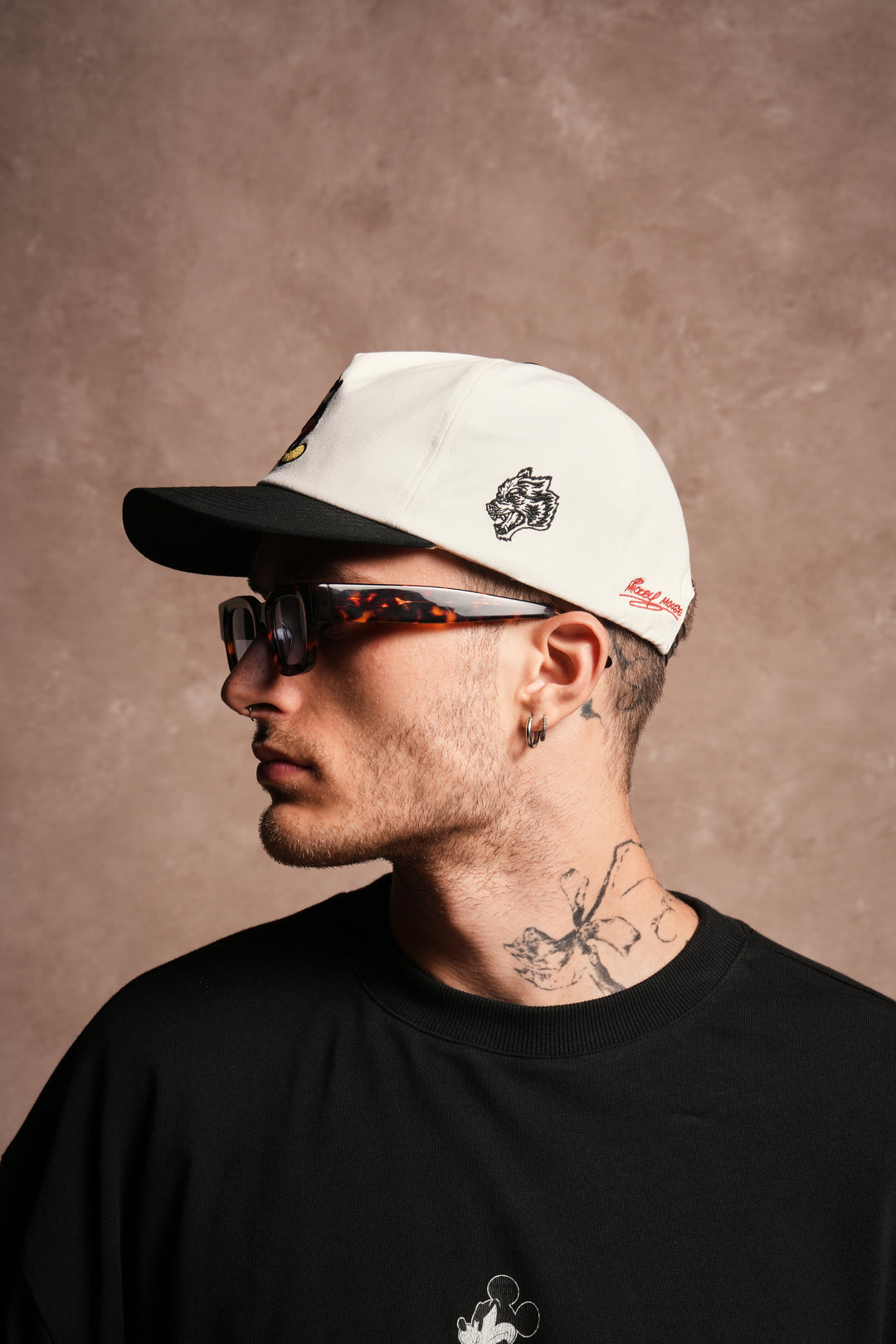Mickey Forever Vintage 5 Panel in Cream/Black