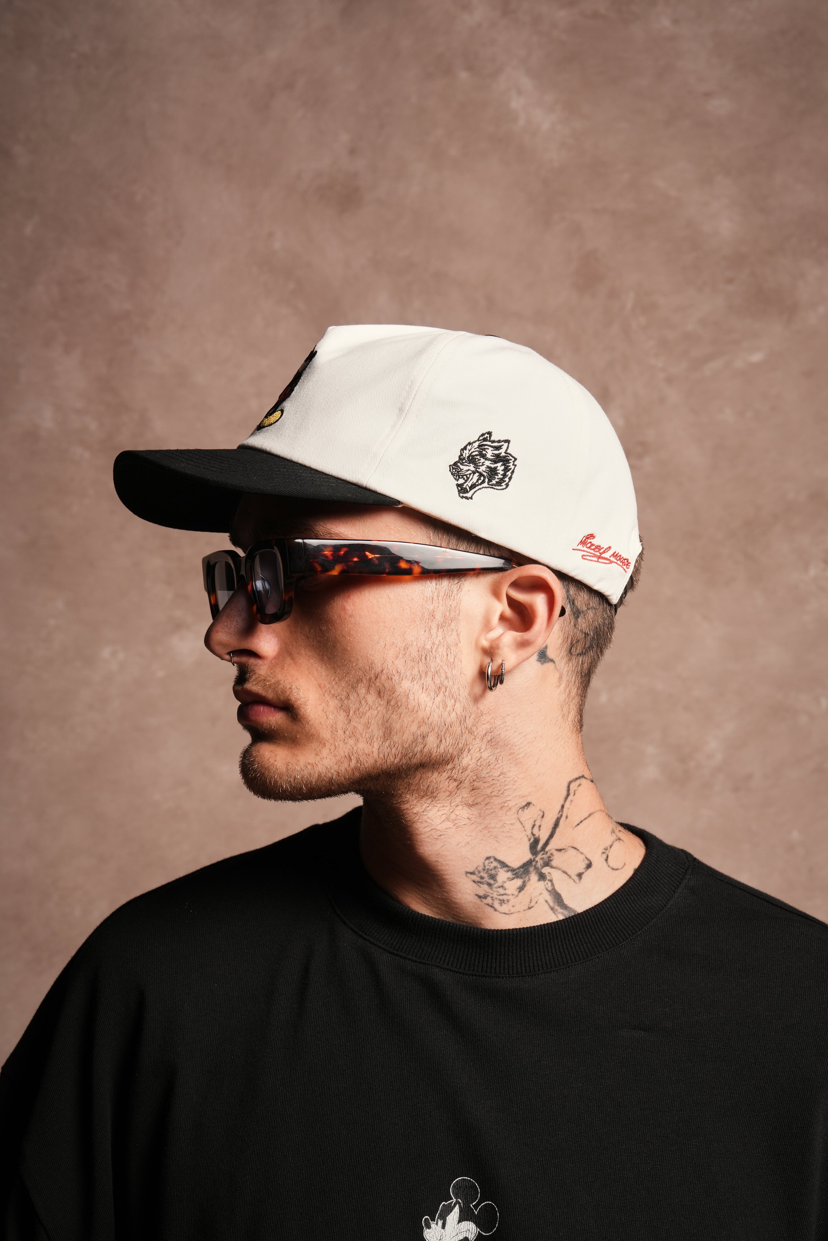 Mickey Forever Vintage 5 Panel in Cream/Black