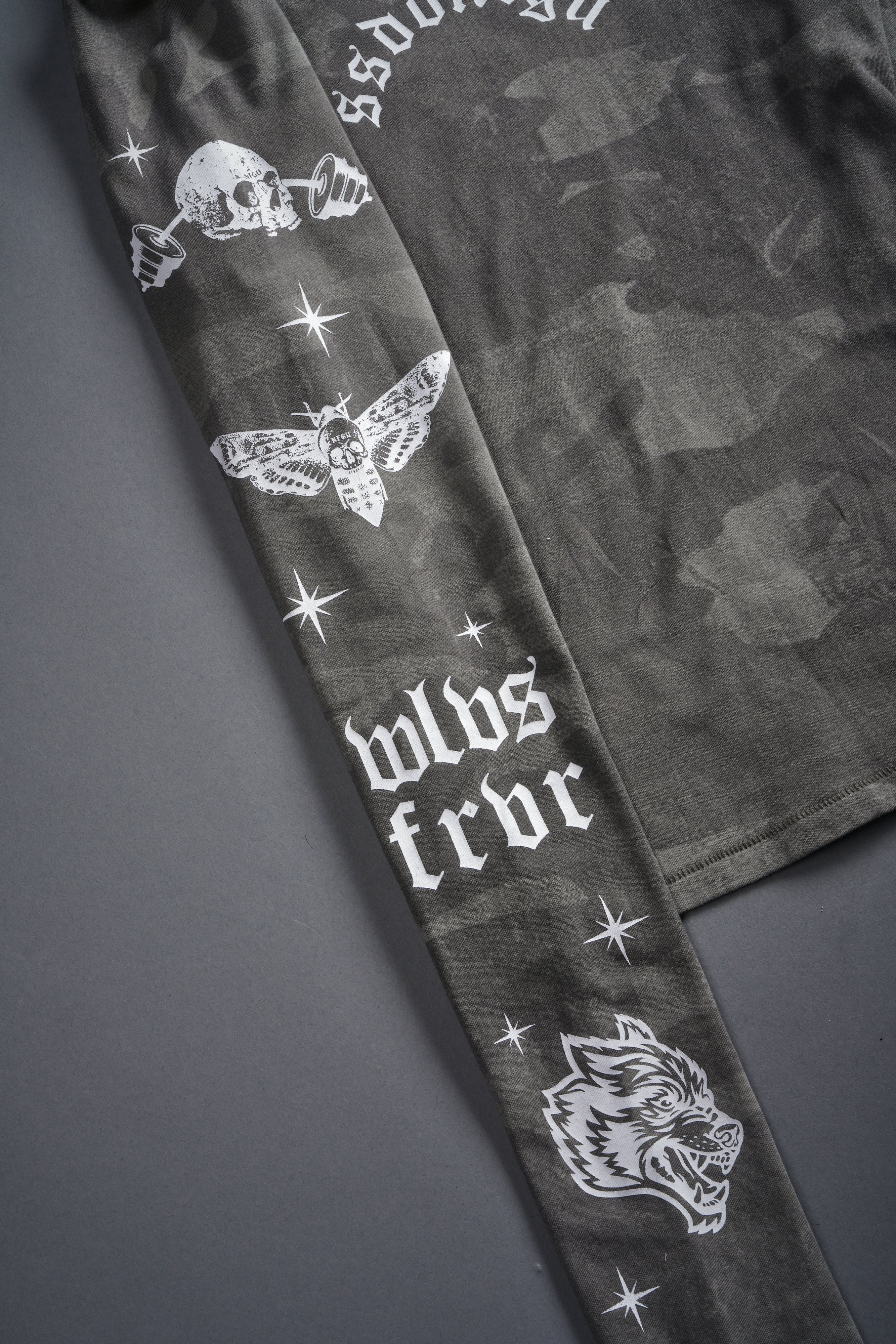 FRVR in the Stars "Eden" L/S Tee in Lush Vintage Woodland Camo