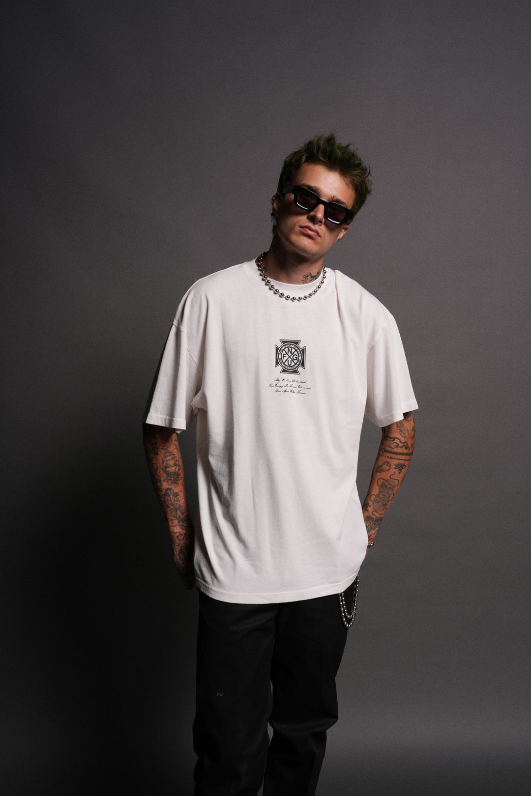 Her Energy "Premium" Oversized Tee in Cream