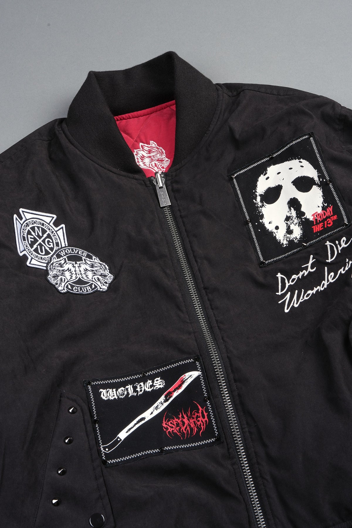 Jason Frvr Cloud Quilted Reversible Bomber Jacket In Black/Oxblood