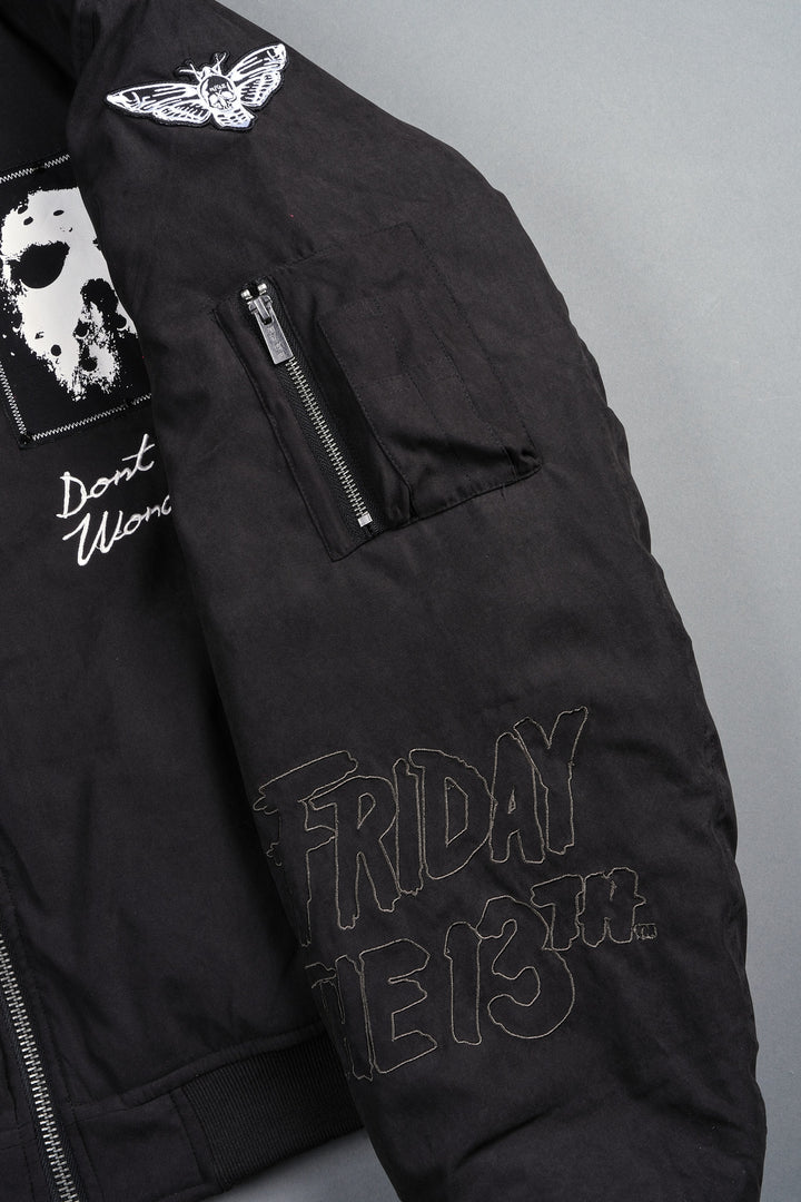 Jason Frvr Cloud Quilted Reversible Bomber Jacket In Black/Oxblood