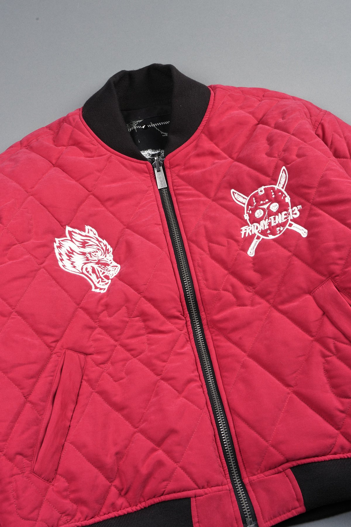 Jason Frvr Cloud Quilted Reversible Bomber Jacket In Black/Oxblood
